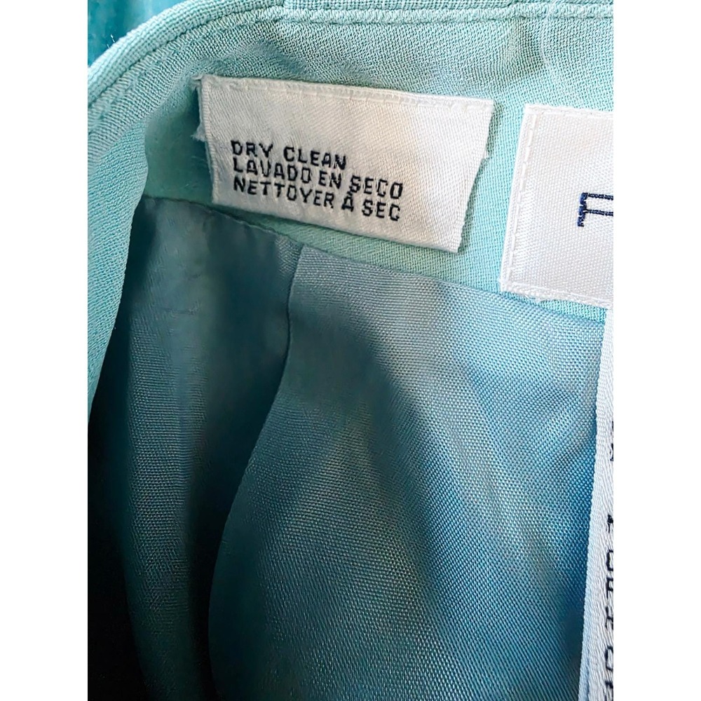 Rena Rowan 10 Vintage 100% Silk Pencil Skirt Aqua Blue South Beach NWT - Picture 13 of 15